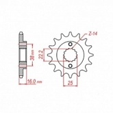 Звезда передняя MTX Parts 10-736-15