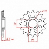 Звезда передняя MTX Parts 10-KT1-12