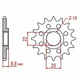 Звезда передняя MTX Parts 10-KT1-12