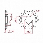 Звезда передняя MTX Parts 10H-28H-14