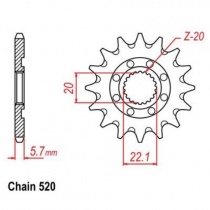 Звезда передняя Pro-x 07.FS22005-12