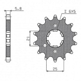 Звезда передняя Sunstar 38115
