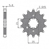 Звезда передняя Sunstar 38115