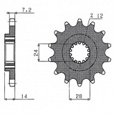 Звезда передняя Sunstar 42015
