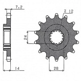 Звезда передняя Sunstar 42015