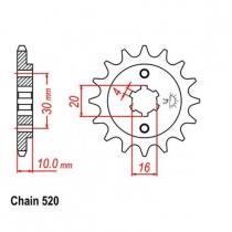 Звезда передняя CHT JTH720.13