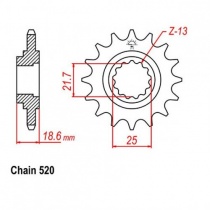 Звезда передняя CHT JTH2119.14