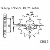 Звезда передняя Esjot 50-13013.11