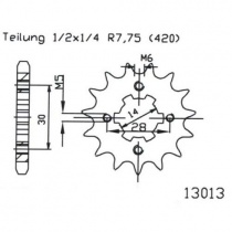 Звезда передняя Esjot 50-13013.11