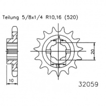 Звезда передняя Esjot 50-32059.13