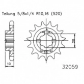 Звезда передняя Esjot 50-32059.14