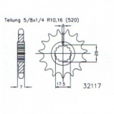 Звезда передняя Esjot 50-32117.11