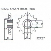 Звезда передняя Esjot 50-32127.17