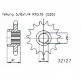Звезда передняя Esjot 50-32127.17