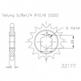 Звезда передняя Esjot 50-32177.10
