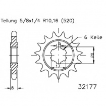 Звезда передняя Esjot 50-32177.9