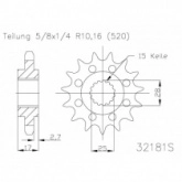 Звезда передняя Esjot 50-32181-15S