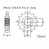 Звезда передняя Esjot 50-35044.16 MZ/MUZ