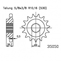 Звезда передняя Esjot 50-35050.14