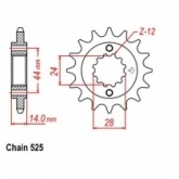 Звезда передняя JR RMC1372.17