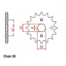 Звезда передняя JR RMC278.16