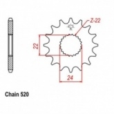 Звезда передняя JR RMC394.16