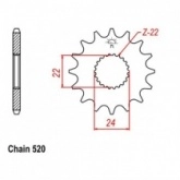 Звезда передняя JR RMC394.16