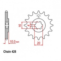 Звезда передняя JR RMC410.14