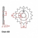 Звезда передняя JR RMC555.14