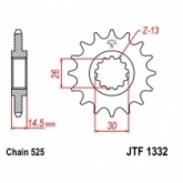 Звезда передняя JT JTF1332.14