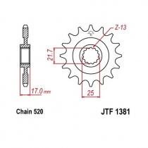 Звезда передняя JT JTF1381.15