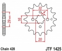 Звезда передняя JT JTF1425.13