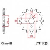 Звезда передняя JT JTF1425.14