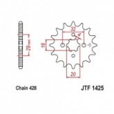 Звезда передняя JT JTF1425.15