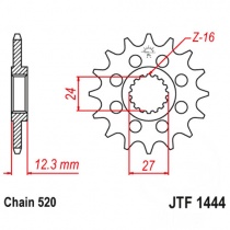 Звезда передняя JT JTF1444.15