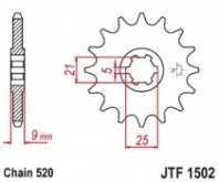 Звезда передняя JT JTF1502.13