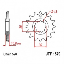Звезда передняя JT JTF1579.15
