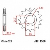 Звезда передняя JT JTF1586.17