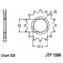 Звезда передняя JT JTF1590.14