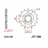 Звезда передняя JT JTF1590.14SC