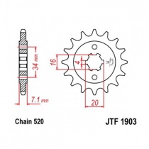 Звезда передняя JT JTF1903.15