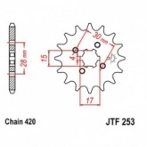 Звезда передняя JT JTF253.18