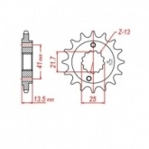 Звезда передняя JT JTF296.16RB