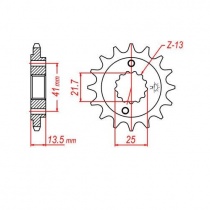 Звезда передняя JT JTF296.16RB