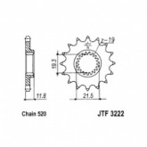 Звезда передняя JT JTF3222.12