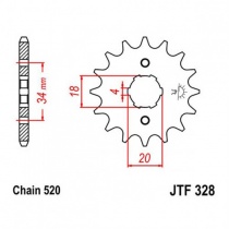 Звезда передняя JT JTF328.13