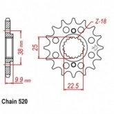 Звезда передняя JT JTF403.14