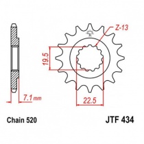 Звезда передняя JT JTF434.16