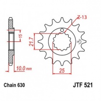 Звезда передняя JT JTF521.15