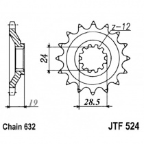 Звезда передняя JT JTF524.15